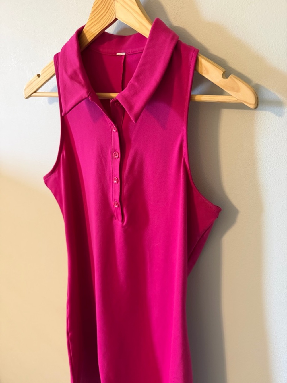 ALO Charmed Tennis Dress in Magenta Pink - Picture 7 of 10